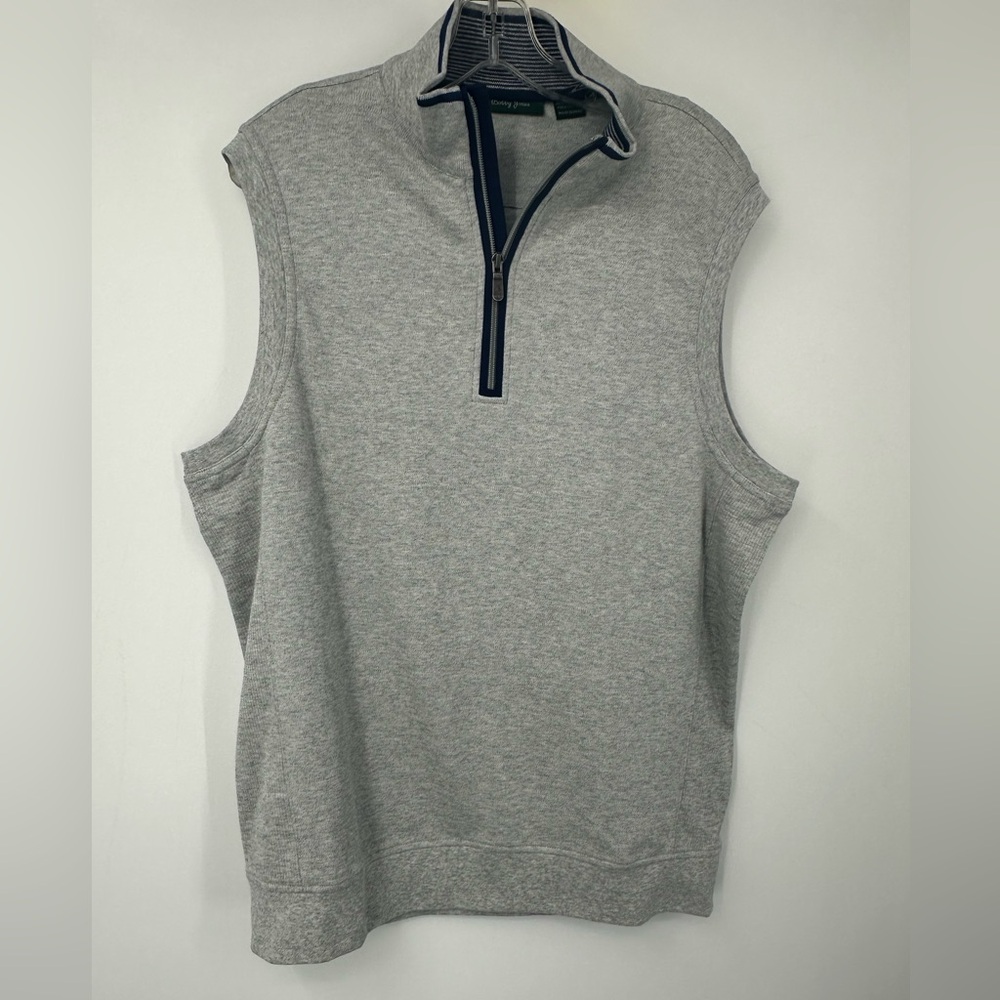 Bobby Jones Golf Vest Leaderboard line 100% Peruvian Pima cotton large | H187